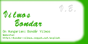 vilmos bondar business card