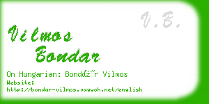 vilmos bondar business card